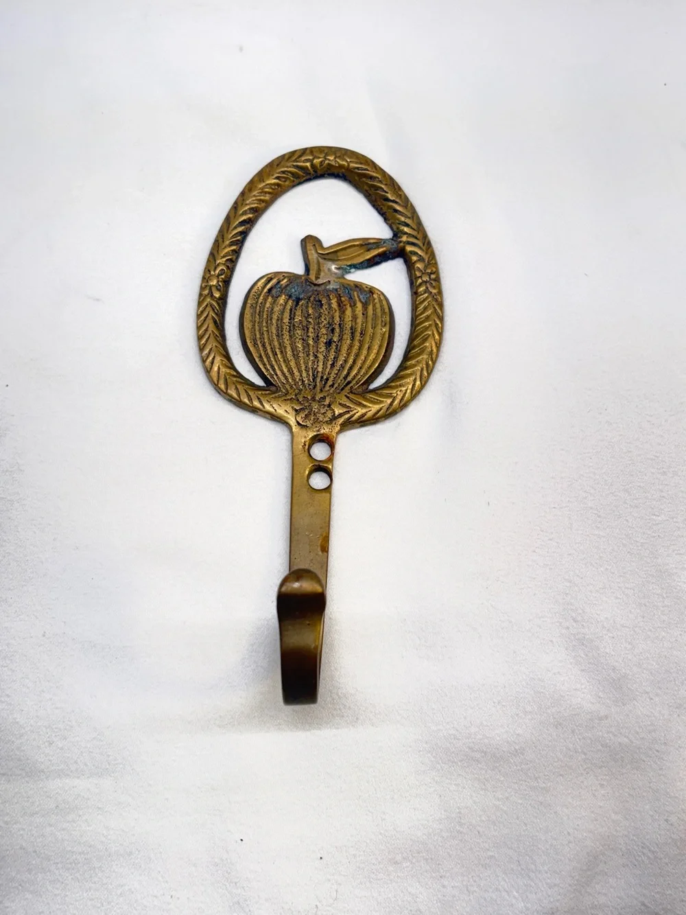 Vintage Brass Apple Wall Hook Decorative Towel Apron Key Hanger India
